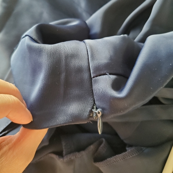 Urban Outfitters Straight Neck Slip Mini Dress Navy - Picture 7 of 10